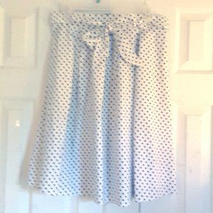 ROSS - White Skirt With Polka Dots And Bow